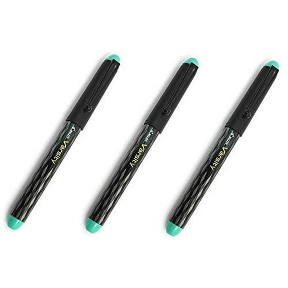 Pilot Varsity Disposable Fountain Pens, Green Ink, Medium Point, Pack of 3