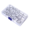thumbnail image 3 of Wire Rope Sleeve,250Pcs/Set Aluminum Cable Ferrule Cable Rope Crimping Tool Double Barrel Ferrule Multi-Functional, 3 of 14
