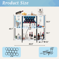 thumbnail image 7 of BOSSIN Bar Cabinet with Power Outlet & LED Home,Coffee Bar Cabinet for Liquor,Bar Cart with 4-Tier Storage for Bottles and Glass Holder, 7 of 7