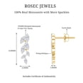 thumbnail image 5 of Rosec Jewels Nature Inspired Leaf Dangle Earrings with Moissanite for Women (D-VS1 Quality), 14K Yellow Gold, 5 of 6