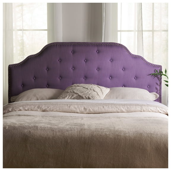 Tufted Upholstered Headboard Queen Size, Solid Wood Head Board with Durable Metal Legs