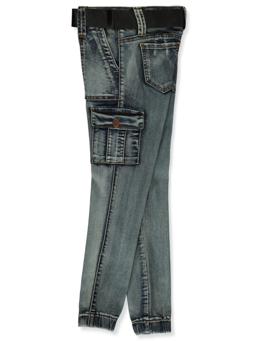 V.I.P. Jeans Girls' Belted Denim Cargo 