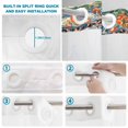 thumbnail image 3 of No Hook Shower Curtain with Built-in Rings - Retro Boho Washable Waterproof Fabric Bathroom Curtains for Hotel,Rentals, 72 X 78 Inch Long , Aztec Southwest Tribal Floral Pattern Green Orange, 3 of 9