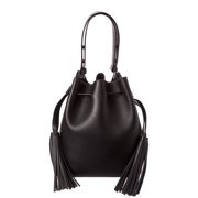 Valentino VLogo Leather Bucket Bag, Black