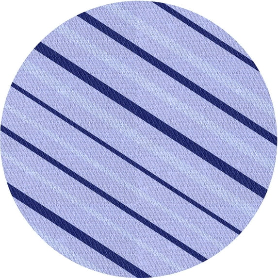 Ahgly Company Indoor Round Patterned Periwinkle Purple Area Rugs, 4' Round