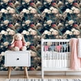 thumbnail image 3 of Chinoiserie Peel and Stick Wallpaper Elegant Chinoiserie Bird Cherry Blossom Garden Wall Paper 23.6in x 9.8ft Self Adhesive Removable Renter Friendly Wallpaper for Bedroom Cabinets, 3 of 8