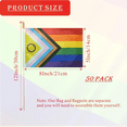 thumbnail image 4 of 50 Pack Intersex Progress Gay Pride Stick Flag Small Mini Rainbow Hand Held LGBTQ Flags,5x8 Inch, 4 of 6