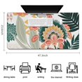 thumbnail image 5 of Long Mouse Pads for Desk,Tropical Pioneer Flower Pattern Desk Mats on Top Of Desks, Desk Mouse Pad Extra Large with 3mm Non-Slip Base and Stitched Edge for Gaming,Office,Work,Home 47.3"x23.6", 5 of 6