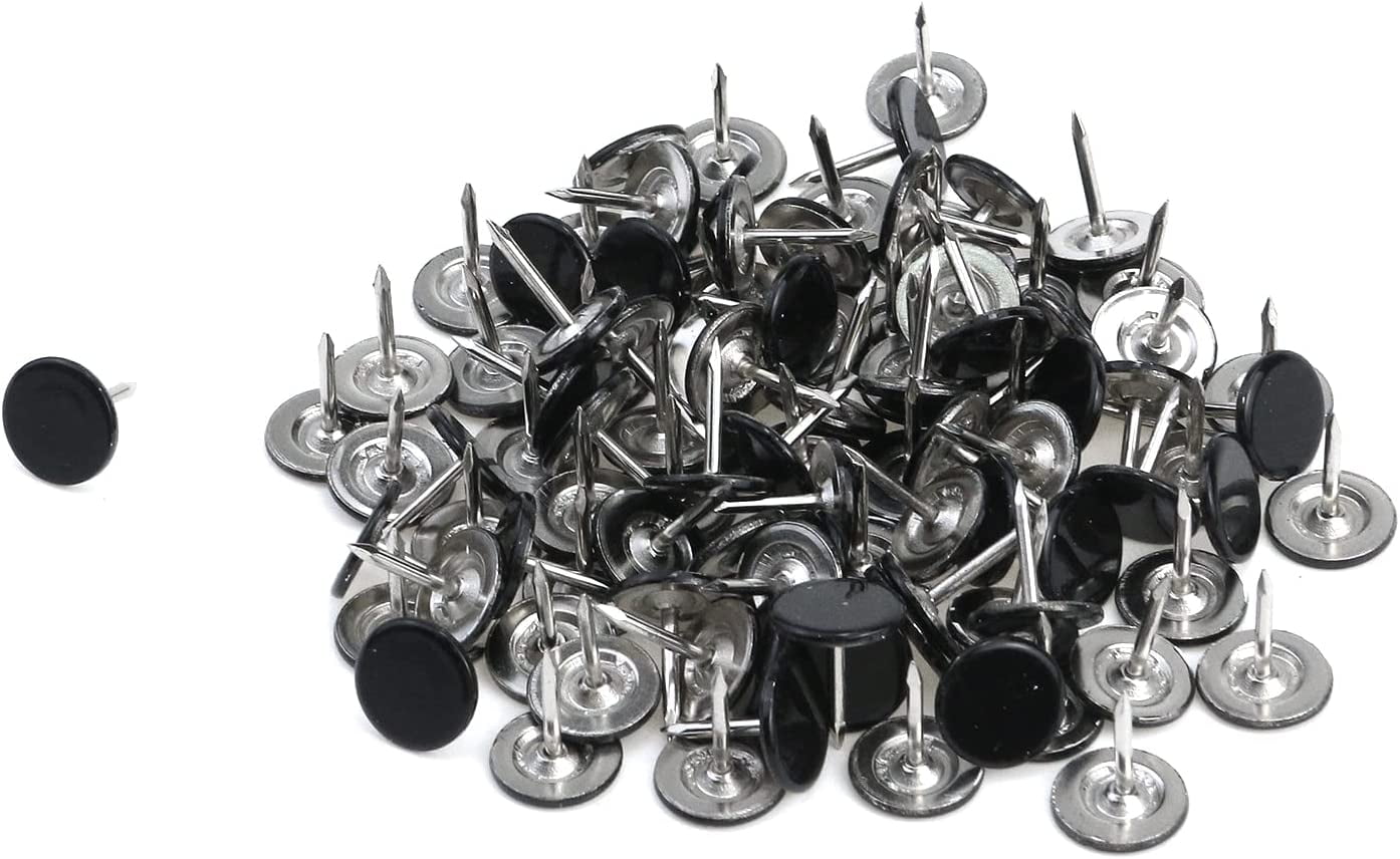 Push Pins Map Push Pins Map Tacks Thumb Tacks Black, 11×13mm, 100PCS