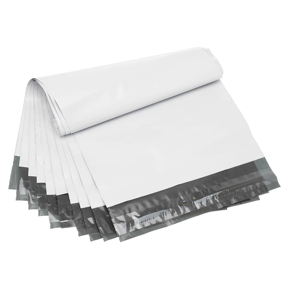 Uxcell 10.5x7.5 Inch Poly Mailers, 100 Pcs Shipping Bags for Clothing, White