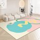thumbnail image 5 of Alfombra decorativa abstracta de estilo japonés para sala de estar de gran tamaño, gruesa y suave, para habitación de niños, resistente a la suciedad, 5 of 5