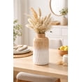 thumbnail image 5 of Uniquely Etched Scales White and Brown Cylindrical Mango Tree Wooden Vase, 5 of 6