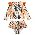 thumbnail image 6 of Toddler Girl 2 Piece Swimsuit Sport Soild High Waist Bikini Set Swimwear Bathing Suit,Size 5 Years-6 Years, 6 of 6
