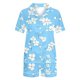 thumbnail image 3 of Conjunto de Verano para las Mujeres, Estampado Cuello de Manga Corta Y Pantalones Cortos, Moda Casual de Dos Piezas, 3 of 8