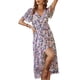 thumbnail image 5 of Txlixc Vestido sin mangas para mujer con cinturón ajustable, ropa dividida floral Txlixc  Moda, 5 of 9