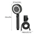 thumbnail image 3 of High Pressure Handheld Showerhead with 5 Spray Modes | ABS Black Shower Head for Hard Water | Includes 55in Hose & Base | Home Gym Senior Hotel Bath Use, 3 of 8