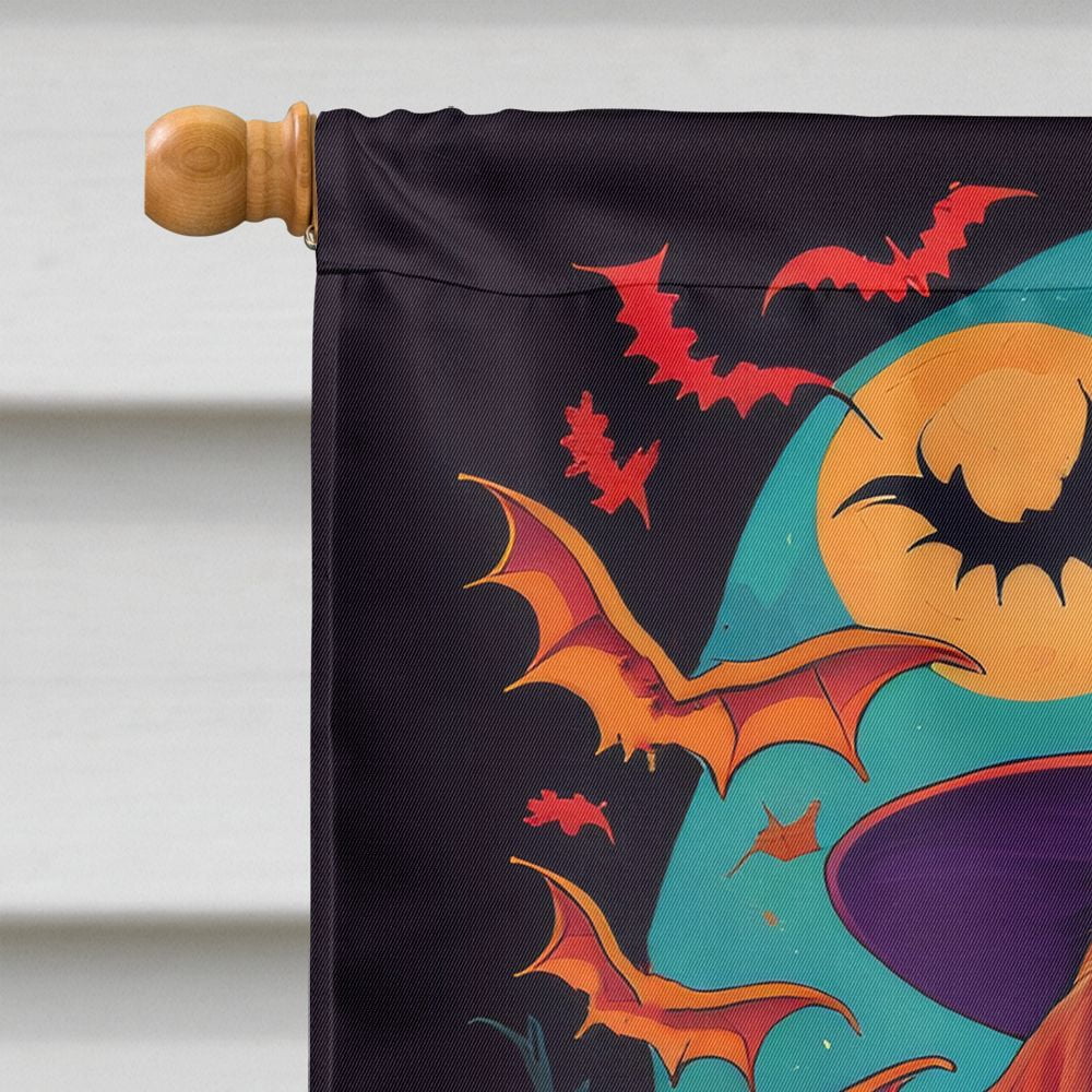 Halloween Dachshund Dog House Flag 28x40IN Double-Sided Polyester Decorative Sleeve Pole Flag for Outdoor Home Garden