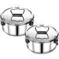 thumbnail image 3 of 2 pcs Stainless Steel Flan Mold, 70 Oz Flan Pan with Lid and Handle Flan Maker Mold Compatible with 3/6/8 Quart Instant Pot, 3 of 12