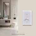 thumbnail image 4 of ENERGETIC 25 Pack Decorator Toggle Light Switch Plastic Wall Plate, Standard Size 1-Gang Multi-pack Outlet Covers, White Nylon, 4 of 6