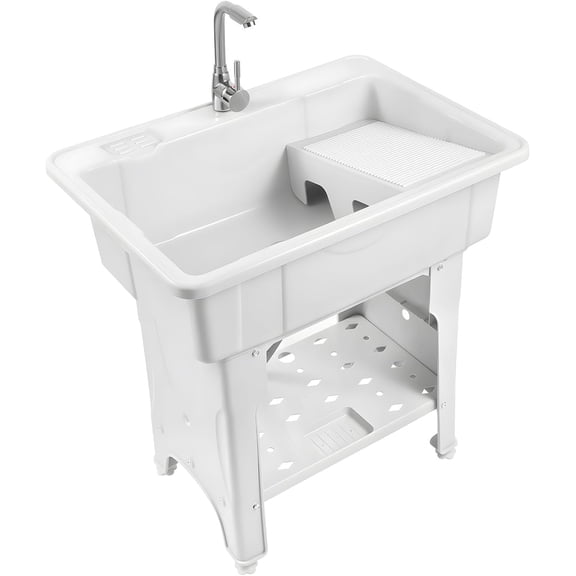 Portable Utility Sink,Utility Laundry Sink,Outdoor Sink for Workshop, Laundry Room, Garage, Greenhouse, Pet Wash