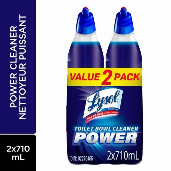 Lysol Nettoyant pour Salle de Bain - Nettoyant pour Cuvette, Puissance, 710 ml, Lot de 2