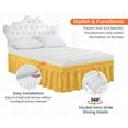 thumbnail image 4 of CCNY Wrap Around Style Bed Skirt Twin Golden 11" Drop Length Microfiber Bed skirt, 4 of 6