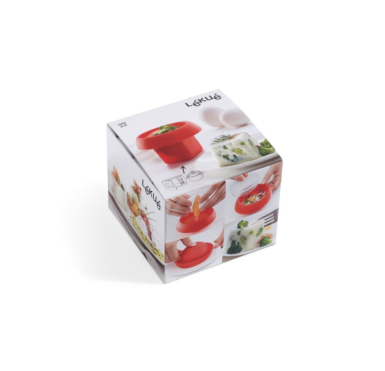 Molue cuit oeuf ovo-cylindrique en rouge de Lekue