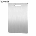 thumbnail image 1 of Titanium Cutting Board 100 Pure Stainless Steel Double-Sided Kitchen Tool, 1 of 8