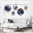 thumbnail image 4 of Designart "Captivating Liquid Ink Gold and Purple I" Abstract Marble Metal Wall Art Set of 5 Piece, 4 of 5