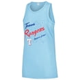 thumbnail image 2 of Women's Soft as a Grape Light Blue Texas Rangers Gauze High Neck Tank Top, 2 of 3