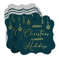 thumbnail image 3 of Inkdotpot Pack Of 100 Merry Christmas & Happy Text Paper Tags DIY Craft Bracket Shape Real Gold Foil Hang Tags, 3 of 7