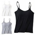 thumbnail image 2 of Uccdo Big Girls Womens Camisole Workout Yoga Racerback Tank Tops Basic Cami with Built in Shelf Bra, Pack of 3, 2 of 7