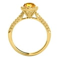 thumbnail image 4 of Mauli Jewels Engagement Rings for Women 1.55 Carat Diamond and Pear Shaped Citrine Ring 4-prong 10K Yellow Gold, 4 of 7