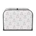 thumbnail image 2 of Haiem Heart Rabbit Print Toaster Covers 4 Slice Wide Slot,Bread Dust Cover & Fingerprint Protection,Bread Machine Cover,Appliance Covers, 2 of 7