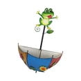 thumbnail image 4 of jinwen Railing Flower Pot Creative Wall Mount Plant Pot for Deck Fence Outside Home green frog, 4 of 9
