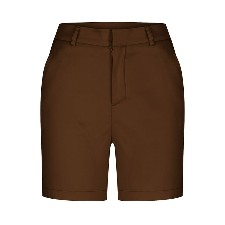 what would a size 2x shorts be for dress pants SELONE Womens Dress Pants for Work Business Casual Plus Size Brown Mid  Waist with Pockets Shorts Work Wear for Work Pull on Solid Soft Short Length  Lightweight Comfortable L Breathable Trendy Pants -