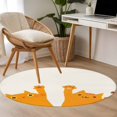 thumbnail image 5 of Area Rug 36in, Japanese Lovely Cats Floor Carpet Living Room Rug, Orange And Winds Kitty Non-Slip Welcome Mat Indoor Rugs for Bedroom Dining Room, 5 of 9