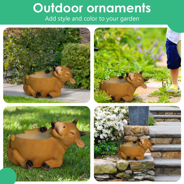 Maceta De Animales Animal Bonsai Planter Artesanías Resina Regalos de vacaciones Decoración del hogar para jardín