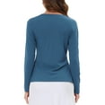 thumbnail image 3 of Allegra K Women's Dressy Cardigan Sweaters Tie Front Draped Ruffle Knit Cardigans XS Navy Blue, 3 of 7