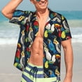 thumbnail image 3 of Fotbe Parrot Hawaiian Shirt for Men Unisex Summer Beach Casual Short Sleeve Cotton Linen Button Down Shirts-3X-Large, 3 of 5