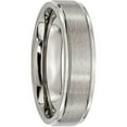 thumbnail image 4 of Titanium Ridged Edge 6mm Brushed and Polished Band, 4 of 9