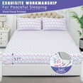 thumbnail image 3 of King Size Bed Sheets Set PC Soft Cooling Thread Count Microfiber Printed Sheet Deep Pocket Breathes Better Machine Washable Tropical Palm Tree Fronds Patterned Double, 3 of 6