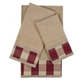 thumbnail image 2 of Sherry Kline  Holbrook Checkered Gimp Red Decorative Embellished Towel Set, 2 of 2