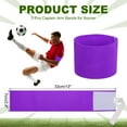 thumbnail image 2 of Soccer Captain Armband, 3 Pcs Captain Arm Bands for Soccer Elastic Captain Arm Band Sports Armbands Purple, 2 of 7