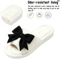 thumbnail image 4 of CHICVOMEY House Slippers for women Plush Memory Foam Indoor Shoes with Bow Cute Fuzzy House shoes, 4 of 8