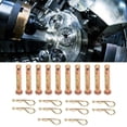 thumbnail image 4 of TOPINCN R Type Pin, Bolt Cotter Pin,10set Farming Machine Air Cool Diesel Engine Accessories 8*50mm R Type Pin Set For 178F 186F, 4 of 8