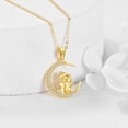 thumbnail image 3 of Mom Necklace Gifts 14K Gold Mama Daughter Solid Gold necklace Crescent Moon Pendant Necklace Jewelry Mothers Day Birthday Gifts for Mother for Daughter, 3 of 5