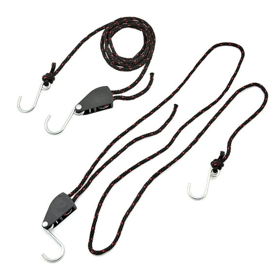 Tie 2pcs Kayak Tie Down Straps Ratchet Pulley Ropes Adjustable Ropes Hanger Working Load Up To 299.8lbs For Kayak Canoe Boat