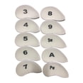 thumbnail image 1 of Juego de 10 Fundas protectoras Baoblaze para cabeza de hierros de golf Blanco, 1 of 8