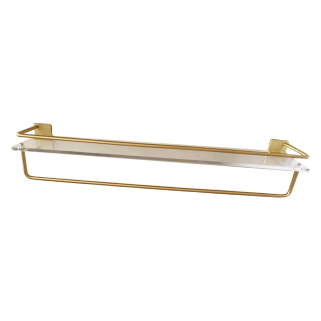 Estante Flotante Estante De Inodoro Montado En La Pared Soporte Extraíble De Cocina Fácil De Limpiar Dorado 50 Cm